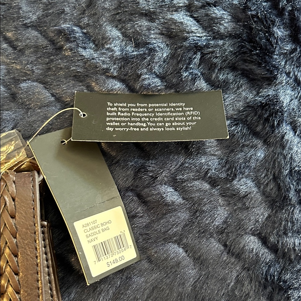 Tignanello Dark Brown Braided Leather Crossbody - Picture 2 of 3